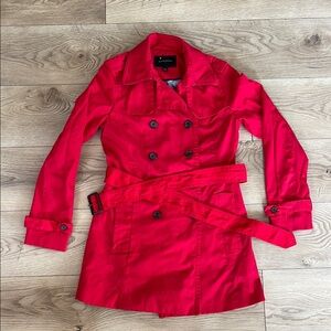 Banana Republic Red Double-Breasted Trench Coat